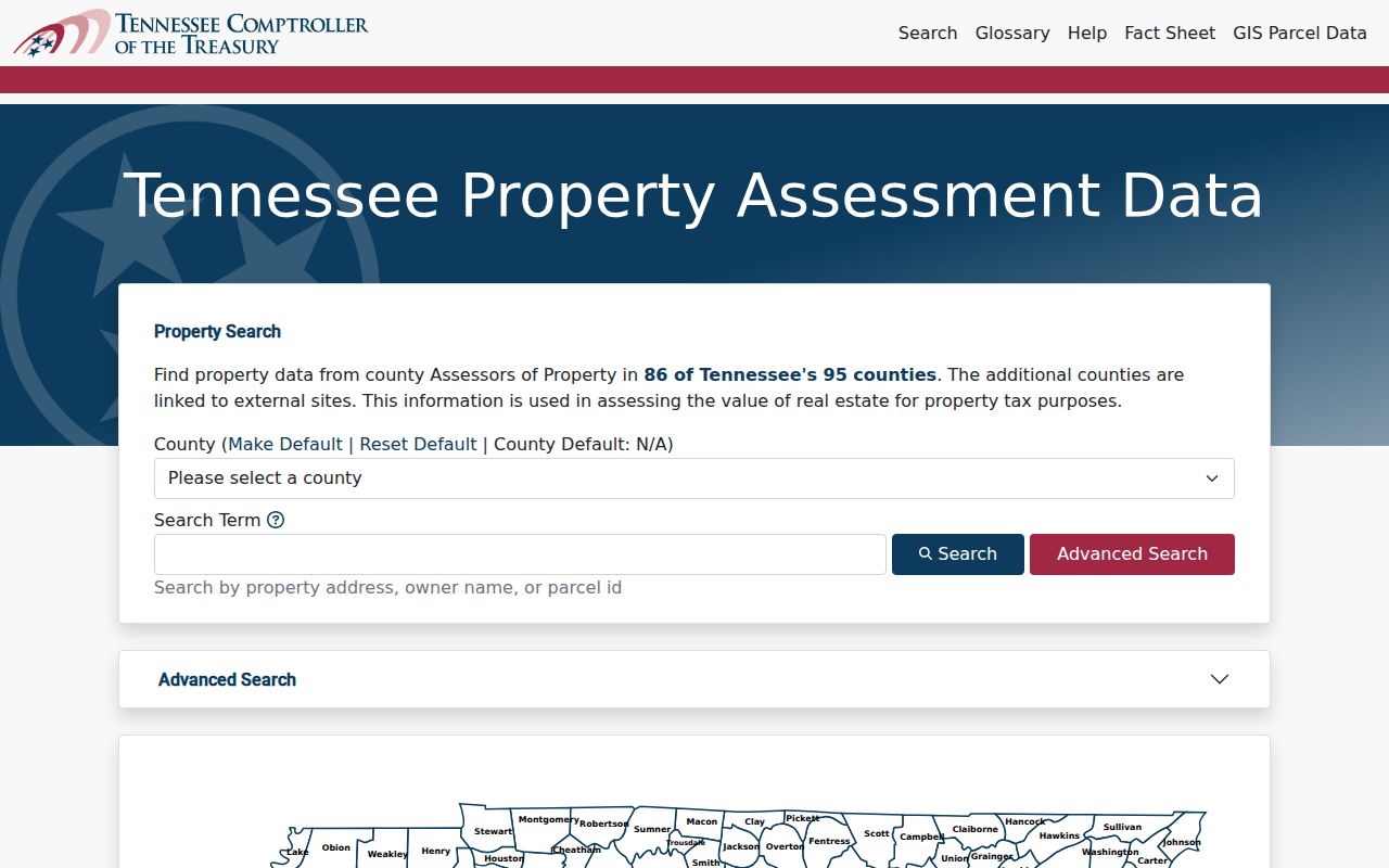 Germantown ZIP code directory Tennessee property assessment advanced fields